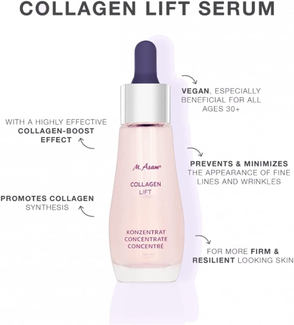 M. Asam Collagen Lift Concentrate (30ml) - Anti-Aging Concentrate with collagen, supports the skin's elastin & collagen synthesis, collagen face serum taut contours & elasticity, facial care