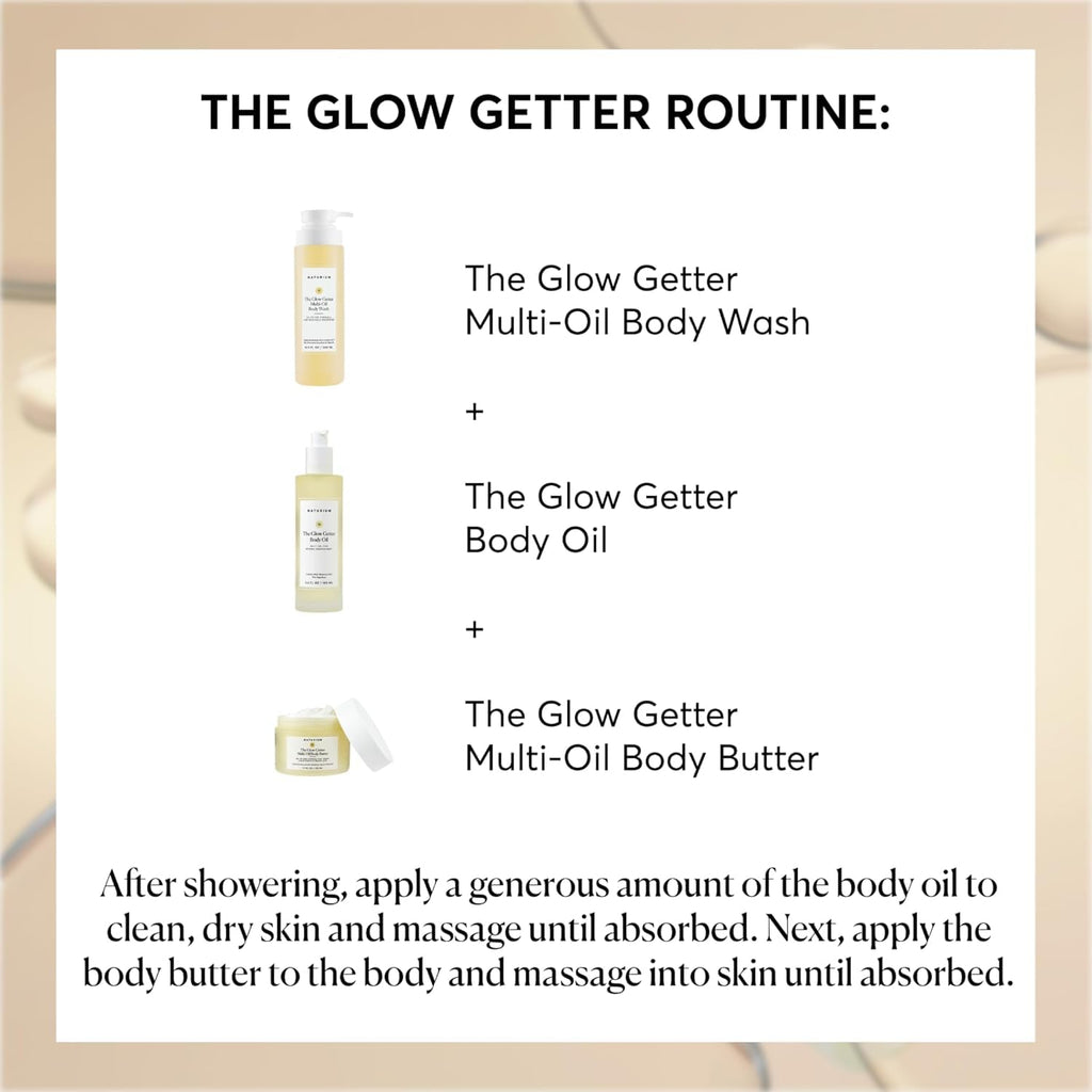 Naturium The Glow Getter Body Oil, Multi-Oil for Intense Nourishment, Hydrating & Moisturising Formula, Vegan 3.4 OZ / 100 ML