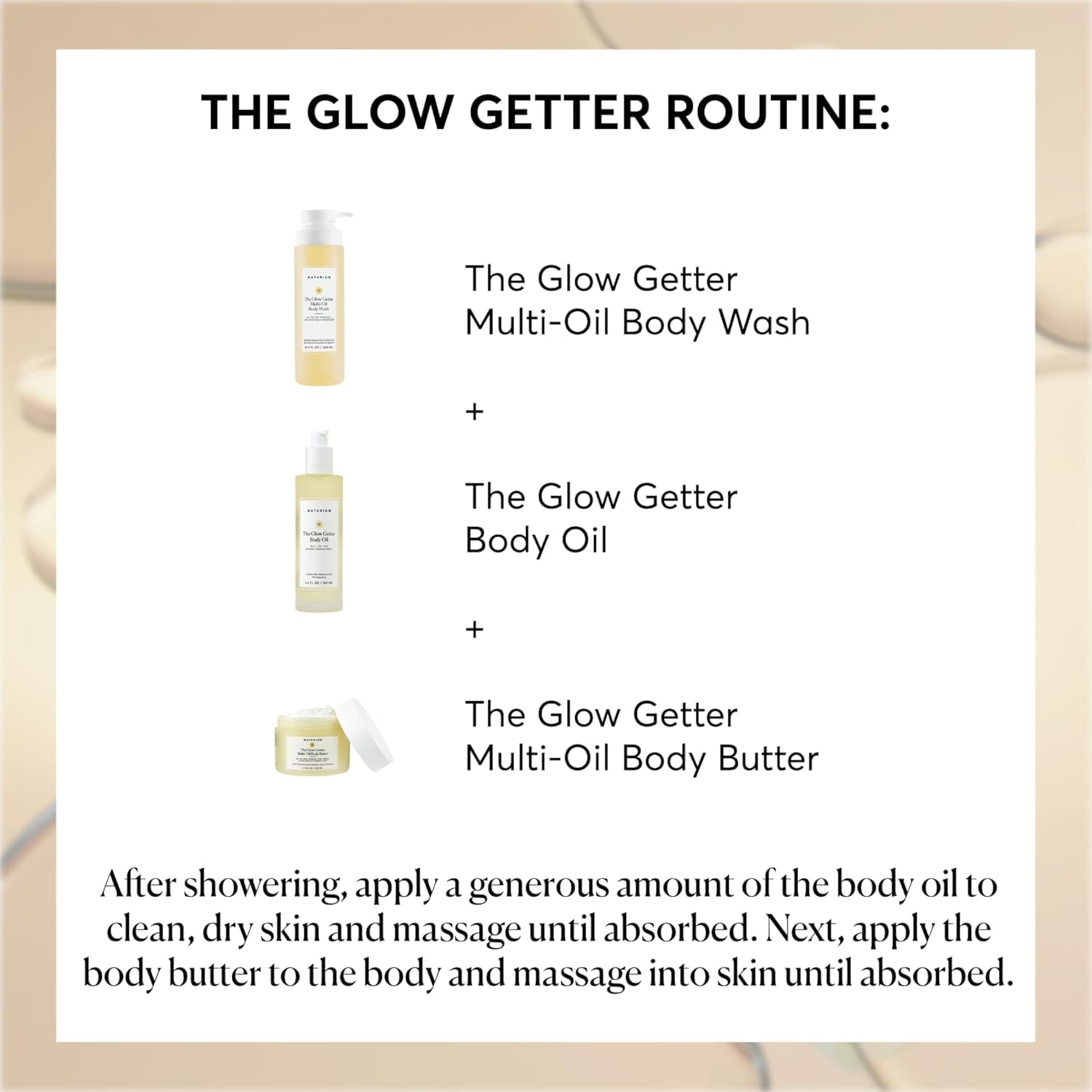 Naturium The Glow Getter Body Oil, Multi-Oil for Intense Nourishment, Hydrating & Moisturising Formula, Vegan 3.4 OZ / 100 ML