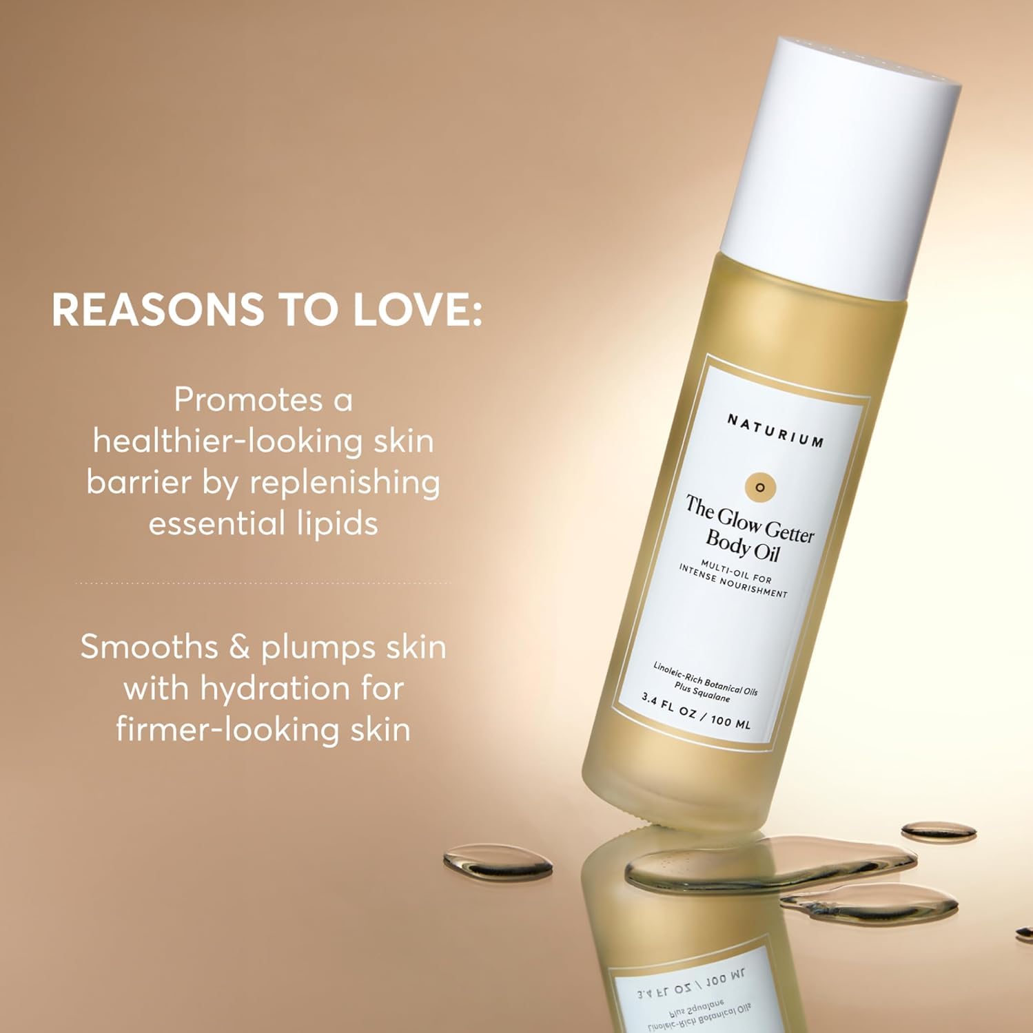 Naturium The Glow Getter Body Oil, Multi-Oil for Intense Nourishment, Hydrating & Moisturising Formula, Vegan 3.4 OZ / 100 ML