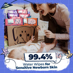 Mum & You Onewipe Baby Wipes Multipack, 100% Biodegradable Wet Wipes (10 Packs= 400 wipes), 99.4% Water| Ideal for Sensitive Newborn Skin, 30% XL Wet Wipes Adults,Eco-Friendly Wipes
