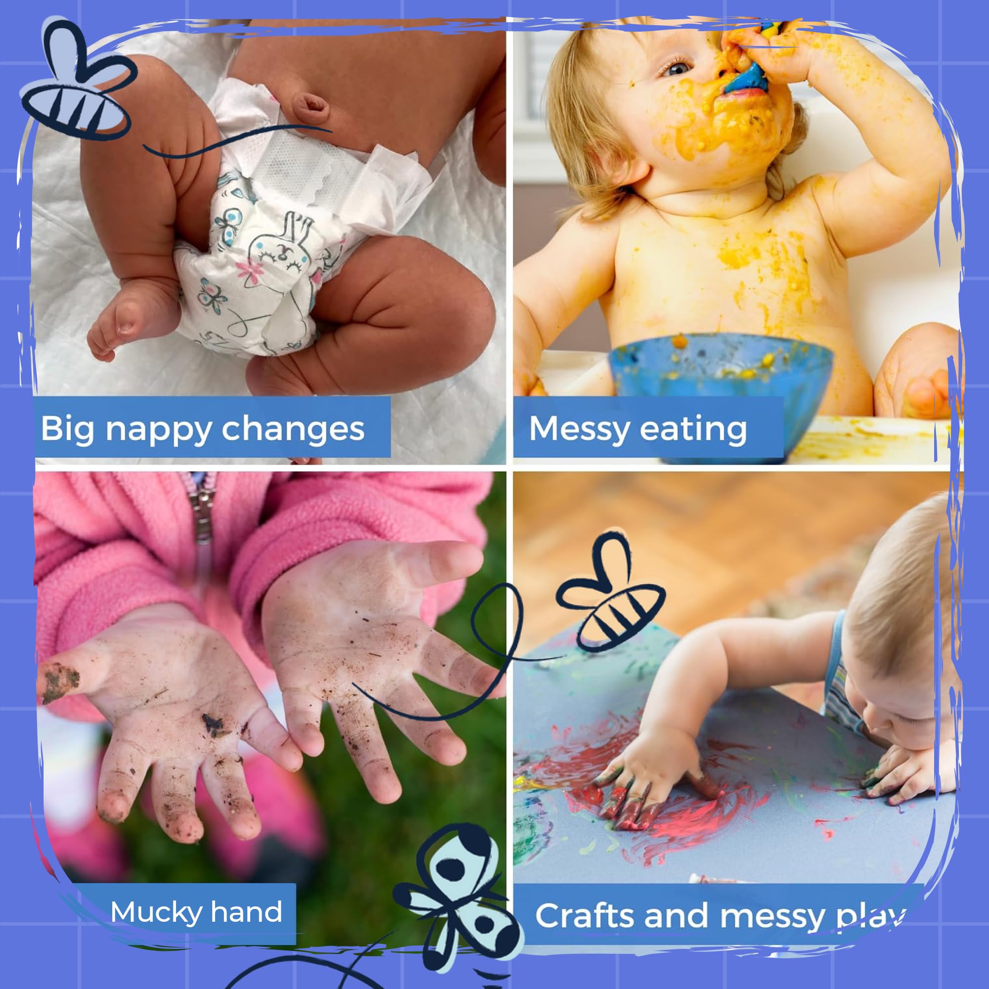 Mum & You Onewipe Baby Wipes Multipack, 100% Biodegradable Wet Wipes (10 Packs= 400 wipes), 99.4% Water| Ideal for Sensitive Newborn Skin, 30% XL Wet Wipes Adults,Eco-Friendly Wipes