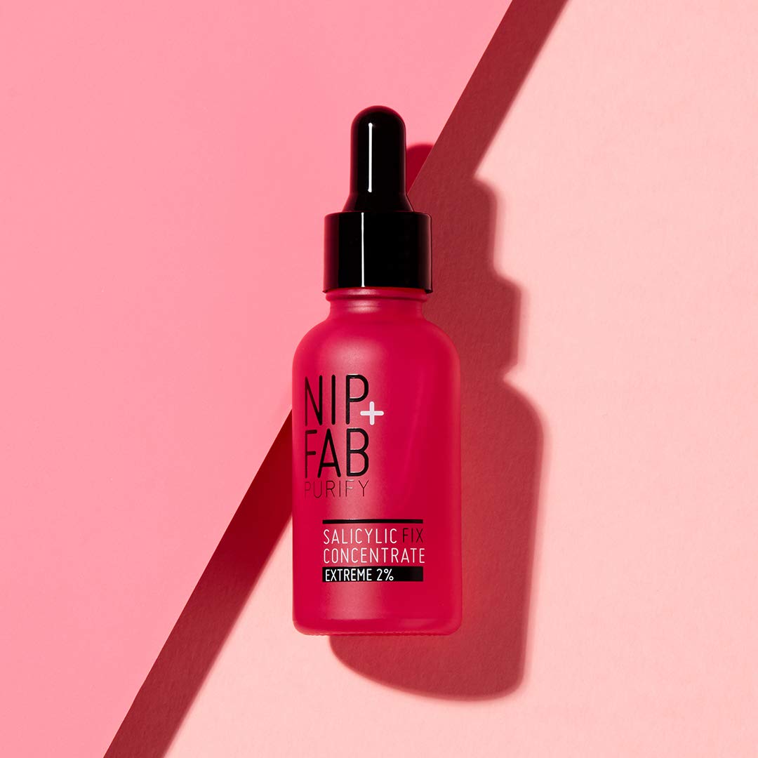 Nip + Fab Salicylic Acid Concentrate Extreme 2% BHA Liquid Drops for Face with Niacinamide Vitamin B3 to Refine and Minimize Pores, Even Skin Tone, Oil Control, 30 ml