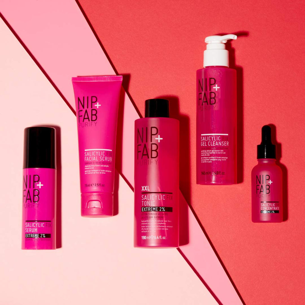 Nip + Fab Salicylic Acid Concentrate Extreme 2% BHA Liquid Drops for Face with Niacinamide Vitamin B3 to Refine and Minimize Pores, Even Skin Tone, Oil Control, 30 ml