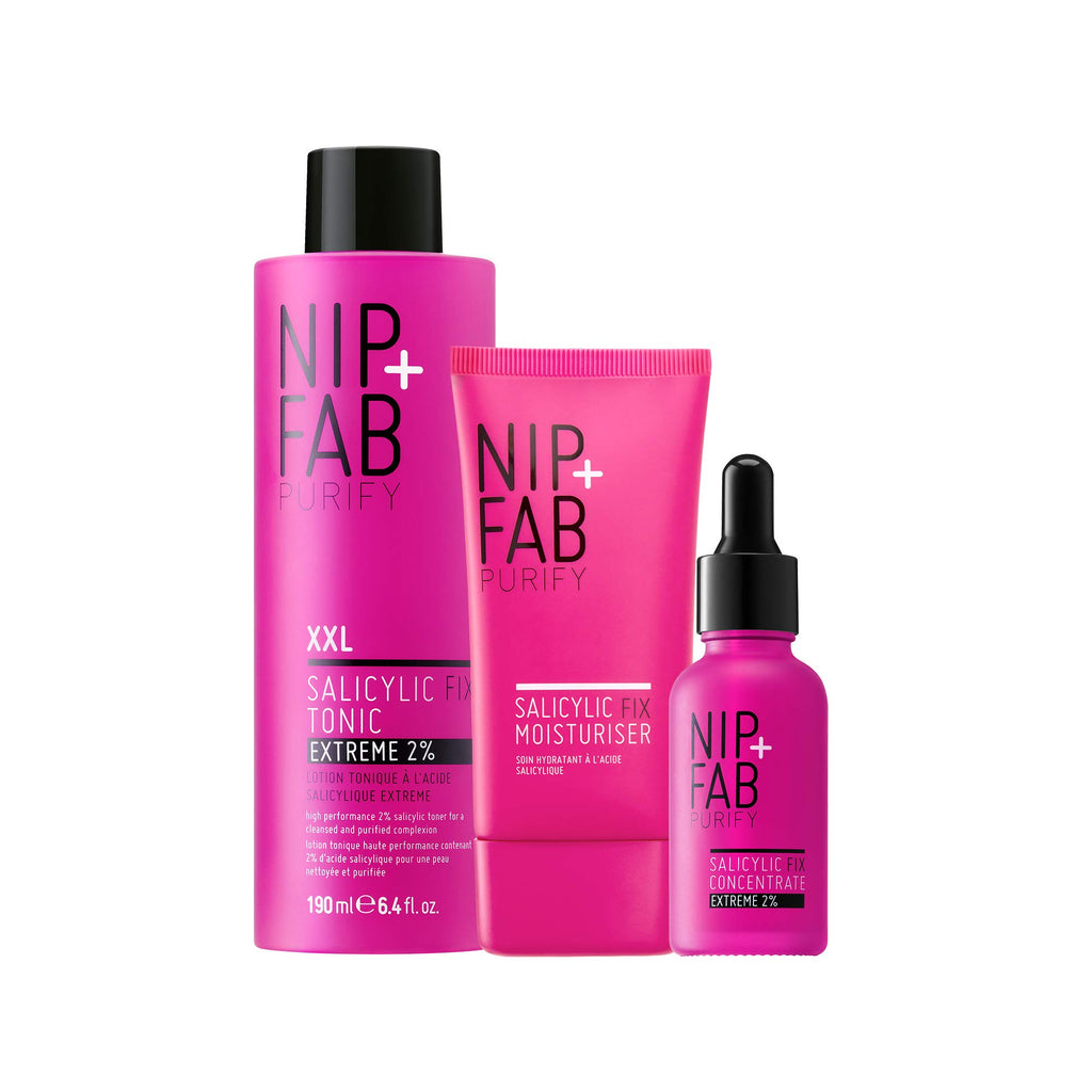 Nip + Fab Salicylic Acid Concentrate Extreme 2% BHA Liquid Drops for Face with Niacinamide Vitamin B3 to Refine and Minimize Pores, Even Skin Tone, Oil Control, 30 ml