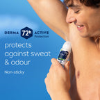 NIVEA MEN Derma Control Sensitive Roll On (6 x 50ml), Anti-Perspirant Formula for Defence Against Odour and Staining, 72H Protection Deodorant for Sensitive Skin, Pack of 6
