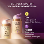 Olay Total Effects Anti-Ageing 7in1 Gift Set: Day Cream Moisturiser 37ml, Night Cream Firming Moisturiser 37ml - Damaged Box