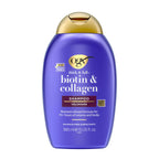 OGX Biotin and Collagen Volumising Hair Shampoo, Thick and Full, with Vitamin B7 Biotin, and Collagen, for Fine Hair, Sulfate Free Surfactants, 577ml (Packaging may vary) - Damaged Box