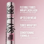 Maybelline Tubing Mascara Black, Lash Sensational Sky High Tubes Mascara with with Shea Butter + Castor Oil, Lengthening for Extension-Like Length, 24H Smudge-Proof, Washable, Vegan, Sensitive Eyes