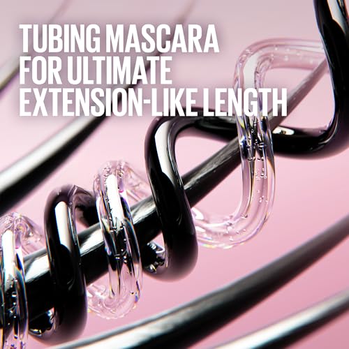 Maybelline Tubing Mascara Black, Lash Sensational Sky High Tubes Mascara with with Shea Butter + Castor Oil, Lengthening for Extension-Like Length, 24H Smudge-Proof, Washable, Vegan, Sensitive Eyes