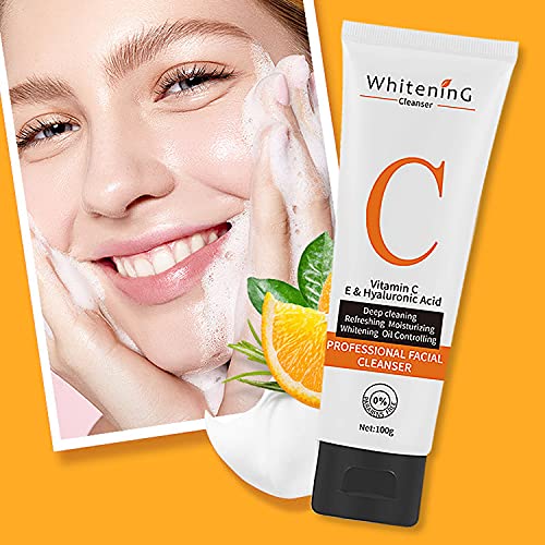 Vitamin C Facial Cleanser - Oil Control Hydrating Face Wash - Deep Cleansing Moisturising Skincare