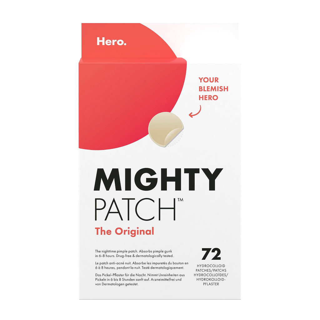 Mighty Patch Original Spot Patches by Hero Cosmetics, Day & Night Time Acne Treatment, Clear Spot Remover Hydrocolloid Patches, Anti Acne Dots, Spot Treatment Pimple Stickers - 36 Patches - Damaged Box