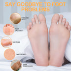 nbc BeautiLab Foot Soak Set: Bubble Salt, Sugar Scrub, Massage Mask, Massage Lotion in a Box, 4 Step Foot Spa Kit for Dry Feet, Softens Calluses, Tired Feet (3 Set, 3 Set Tropical Fruit)