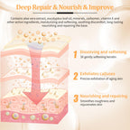 nbc BeautiLab Foot Soak Set: Bubble Salt, Sugar Scrub, Massage Mask, Massage Lotion in a Box, 4 Step Foot Spa Kit for Dry Feet, Softens Calluses, Tired Feet (3 Set, 3 Set Tropical Fruit)