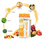 nbc BeautiLab Foot Soak Set: Bubble Salt, Sugar Scrub, Massage Mask, Massage Lotion in a Box, 4 Step Foot Spa Kit for Dry Feet, Softens Calluses, Tired Feet (3 Set, 3 Set Tropical Fruit)