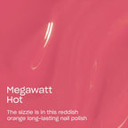 OPI Infinite Shine Nail Polish - Megawatt Hot - Gel Like & Long Lasting Orange Nail Polish - with Pre-Cured Gel Technology & OPI Pro-Wide Brush (15ml) - Damaged Box