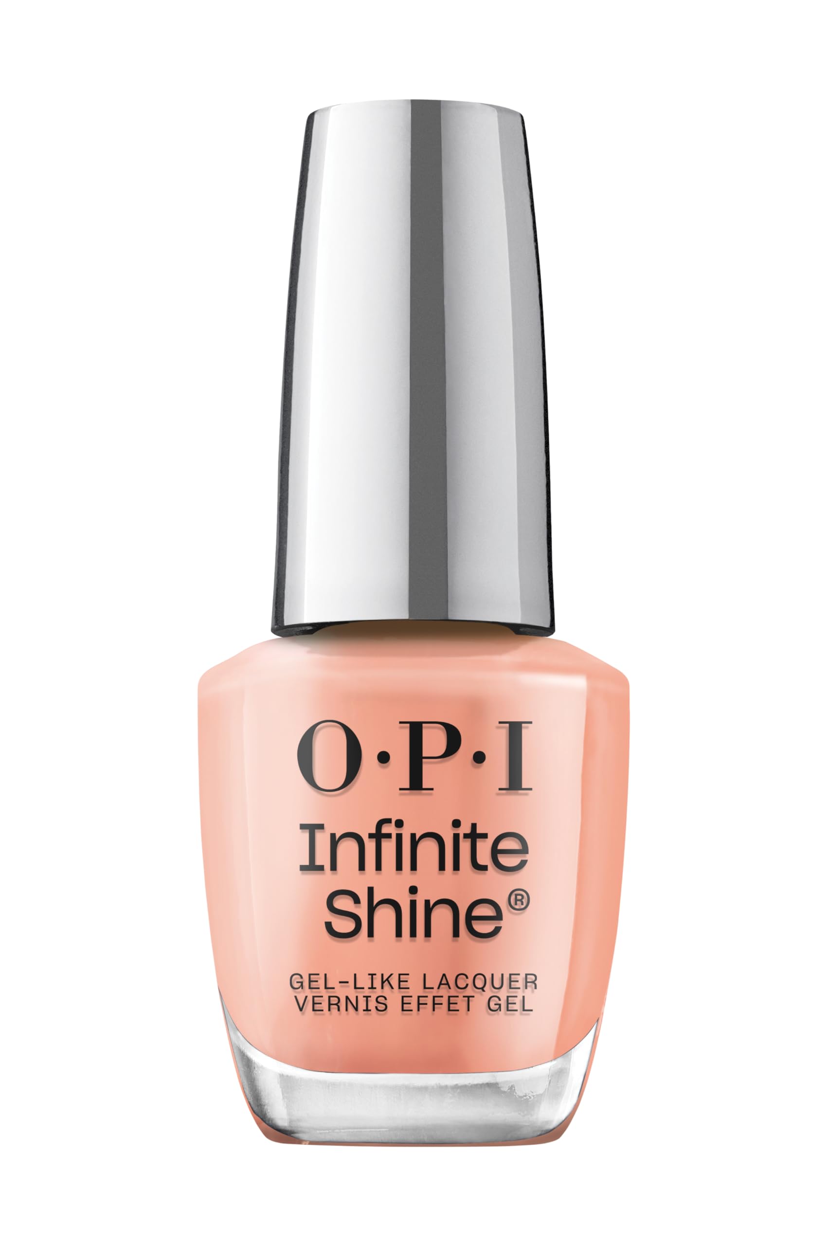 OPI Infinite Shine Nail Polish - Megawatt Hot - Gel Like & Long Lasting Orange Nail Polish - with Pre-Cured Gel Technology & OPI Pro-Wide Brush (15ml) - Damaged Box