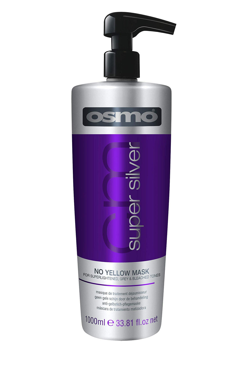 OSMO Super Silver Mask 250 ml - Purple Hair Mask for Blonde, Bleached & Grey Hair - Neutralises Brassy Yellow Tones & Enhances Cool, Ashy Colour