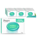 Pears Pure & Gentle Transparent Natural Soap Bar - Made with Natural Oils, Nourishing and Refreshing Bathing Cleanser, Gentle & Soothing Skin Care, Pure Transparency, Pack of 6 x 125g