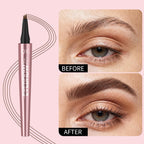 QIC eyebrow pencil,4 Tip microblading eyebrow pen, 4 Fork waterproof brow pencil, create Natural Hair-Like Brows, brown eye brow pencil - Damaged Box