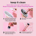 Real Techniques Travel Fantasy Mini Brush Kit, Makeup Brushes For Eyeshadow, Highlight, Contour, Powder, and Concealer, Travel-Sized Brushes and Cosmetic Bag, Synthetic Bristles, 11 Piece Set - Damaged Box