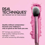 Real Techniques Travel Fantasy Mini Brush Kit, Makeup Brushes For Eyeshadow, Highlight, Contour, Powder, and Concealer, Travel-Sized Brushes and Cosmetic Bag, Synthetic Bristles, 11 Piece Set - Damaged Box