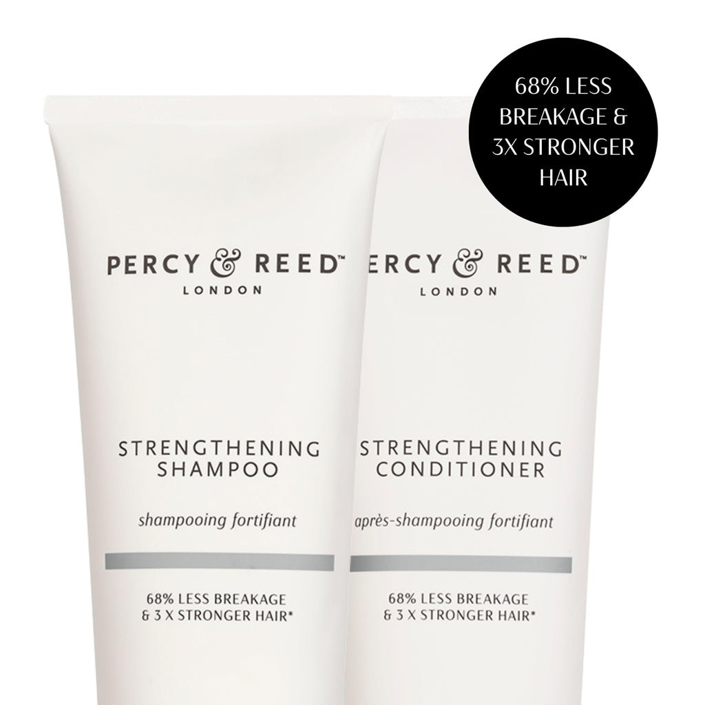 Percy & Reed Shampoo & Conditioner 2 x 250ml, Hair Growth Shampoo and Conditioner, Reduces Breakage, Builds Strength, Adds Thickness, Moisturises Dry Damaged Hair, Give Me Strength Collection