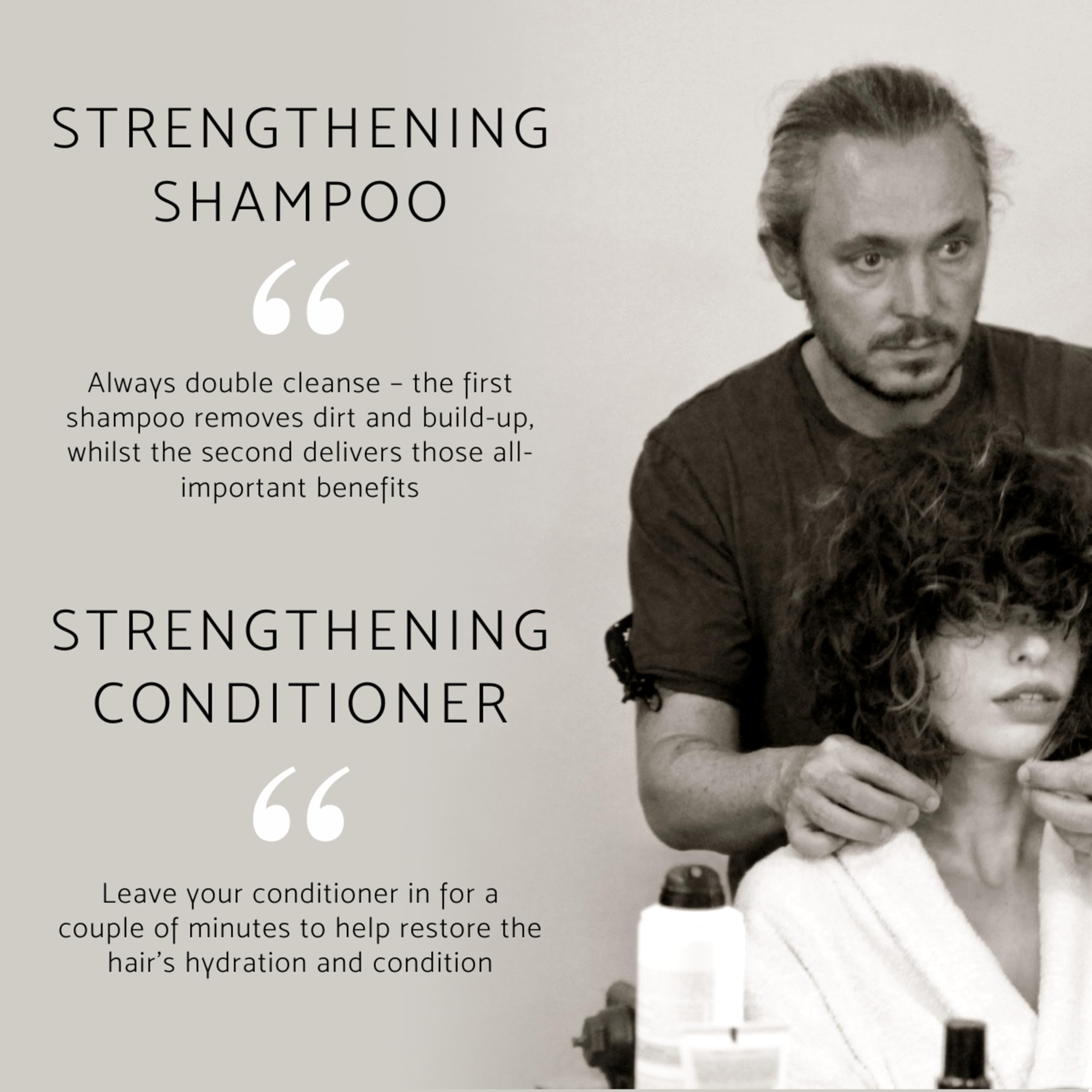Percy & Reed Shampoo & Conditioner 2 x 250ml, Hair Growth Shampoo and Conditioner, Reduces Breakage, Builds Strength, Adds Thickness, Moisturises Dry Damaged Hair, Give Me Strength Collection