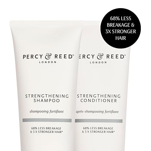 Percy & Reed Shampoo & Conditioner 2 x 250ml, Hair Growth Shampoo and Conditioner, Reduces Breakage, Builds Strength, Adds Thickness, Moisturises Dry Damaged Hair, Give Me Strength Collection