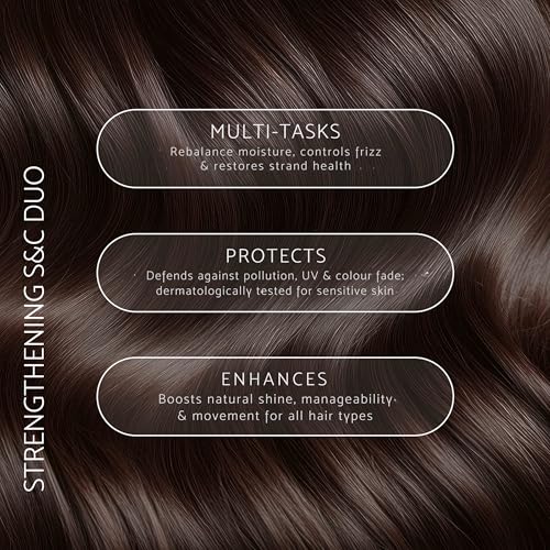 Percy & Reed Shampoo & Conditioner 2 x 250ml, Hair Growth Shampoo and Conditioner, Reduces Breakage, Builds Strength, Adds Thickness, Moisturises Dry Damaged Hair, Give Me Strength Collection