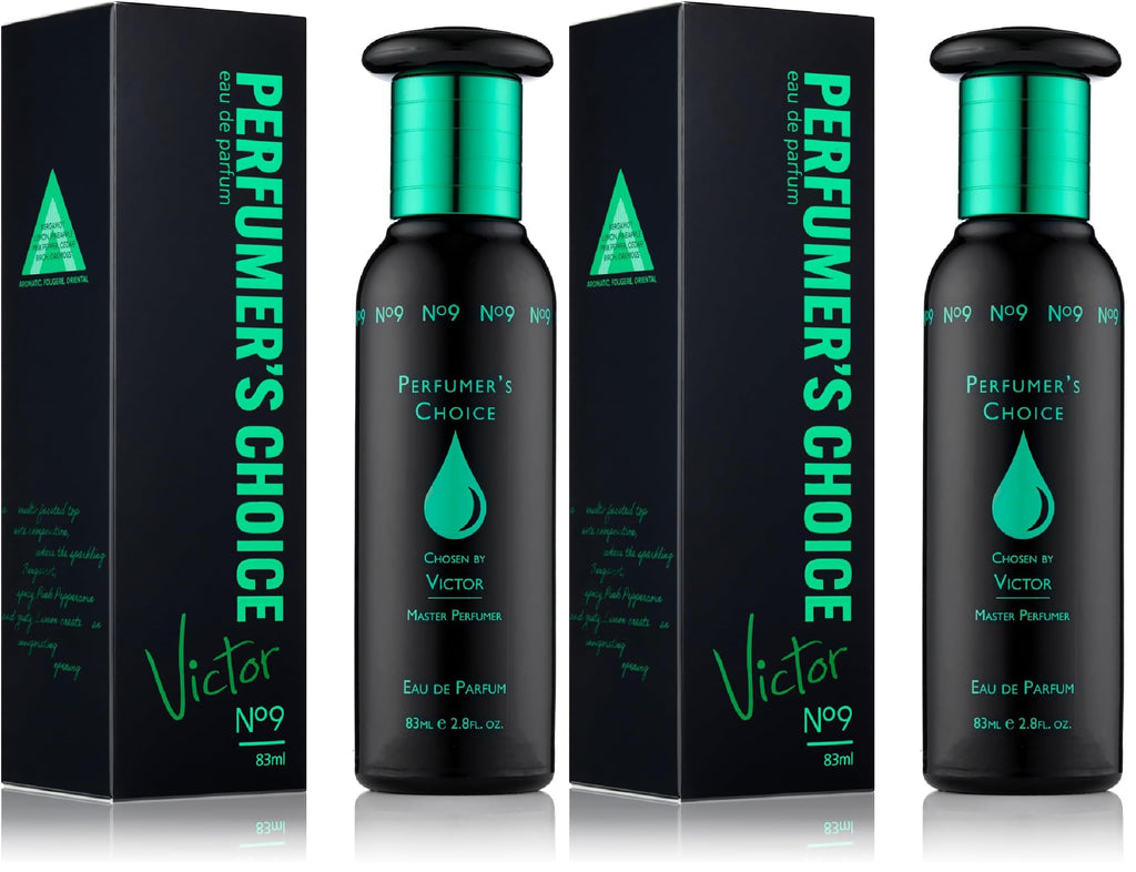 PERFUMER'S CHOICE No 9 Victor Perfume for Men. 83ml Eau de Parfum, Luxury Fragrance - Mens Aftershave, Long Lasting Fragrance by Milton-Lloyd