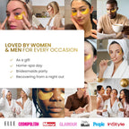 PLANTIFIQUE 24K Gold Under Eye Gel Patches - Dermatologist Tested - 20 Pairs Collagen & Hyaluronic Acid Eye Masks for Dark Circles, Bags & Puffiness