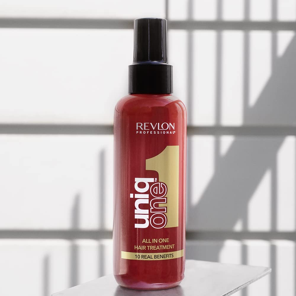 REVLON PROFESSIONAL Uniqone Hair Treatment, Moisturizing Leave-in Hair Treatment, Repair for Damaged Hair, Hair Treatment, Classic Fragrance - 150 ml