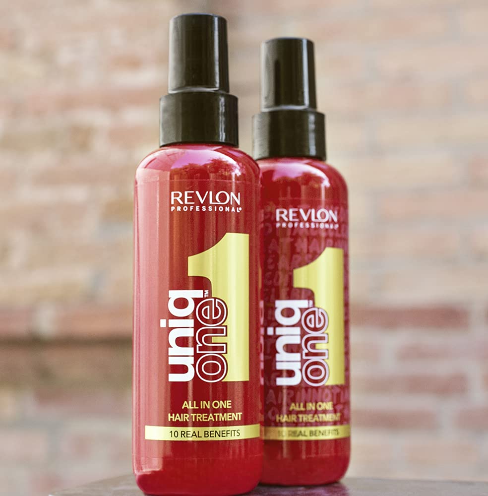 REVLON PROFESSIONAL Uniqone Hair Treatment, Moisturizing Leave-in Hair Treatment, Repair for Damaged Hair, Hair Treatment, Classic Fragrance - 150 ml