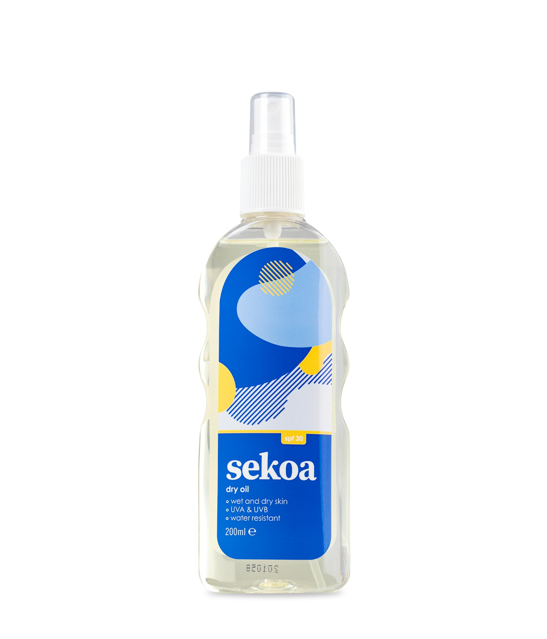 Sekoa Dry Oil Spray SPF30, 200ml | UVA and UVB Sun Protection | Vegan Sun Spray | Formulated for use on both wet and dry skin | Water Resistant