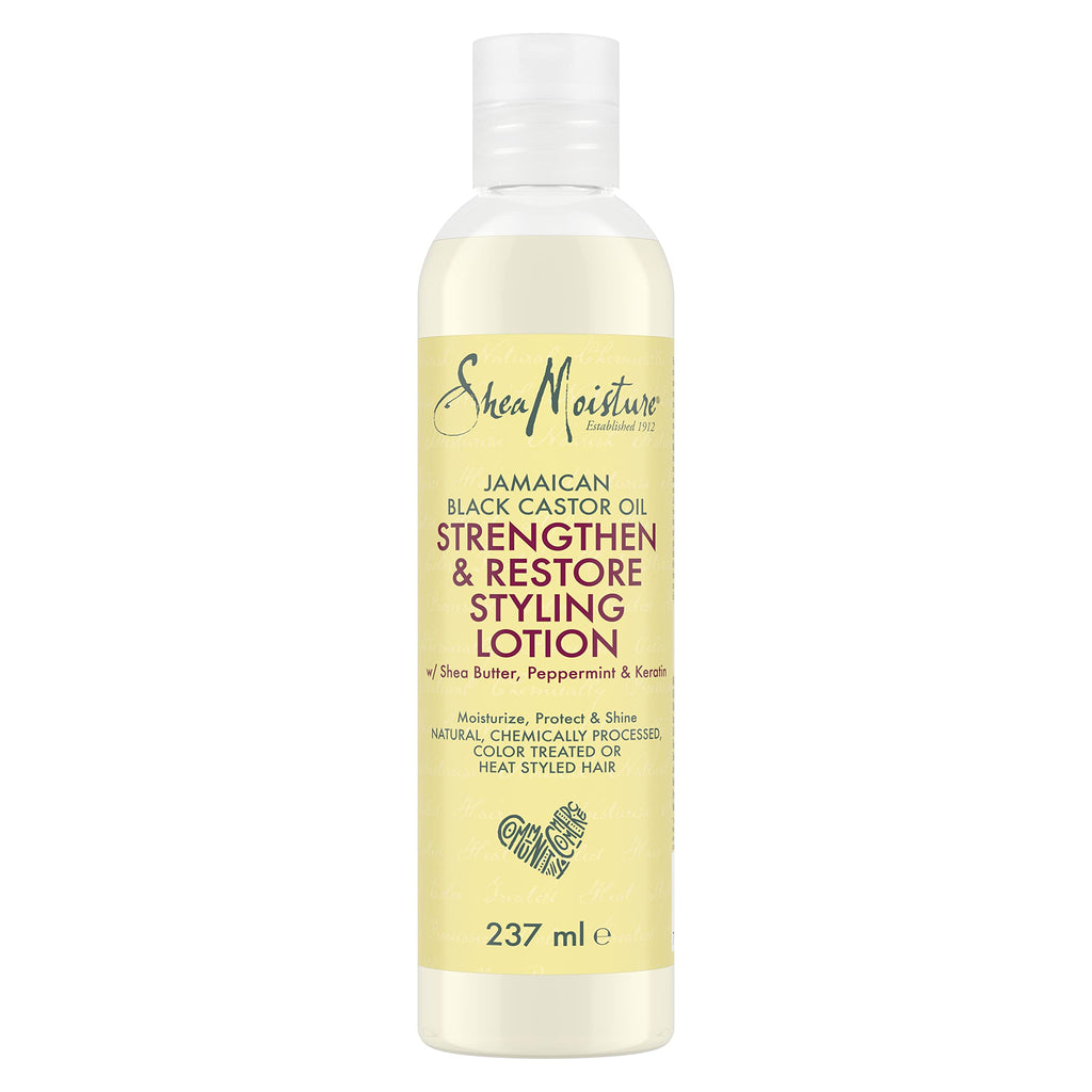 Shea Moisture Jamaican Black Castor Oil Strengthen & Restore Hair Styling Lotion Sulphate and Silicone Free for chemically processed, heat styled, or natural hair 237 ml