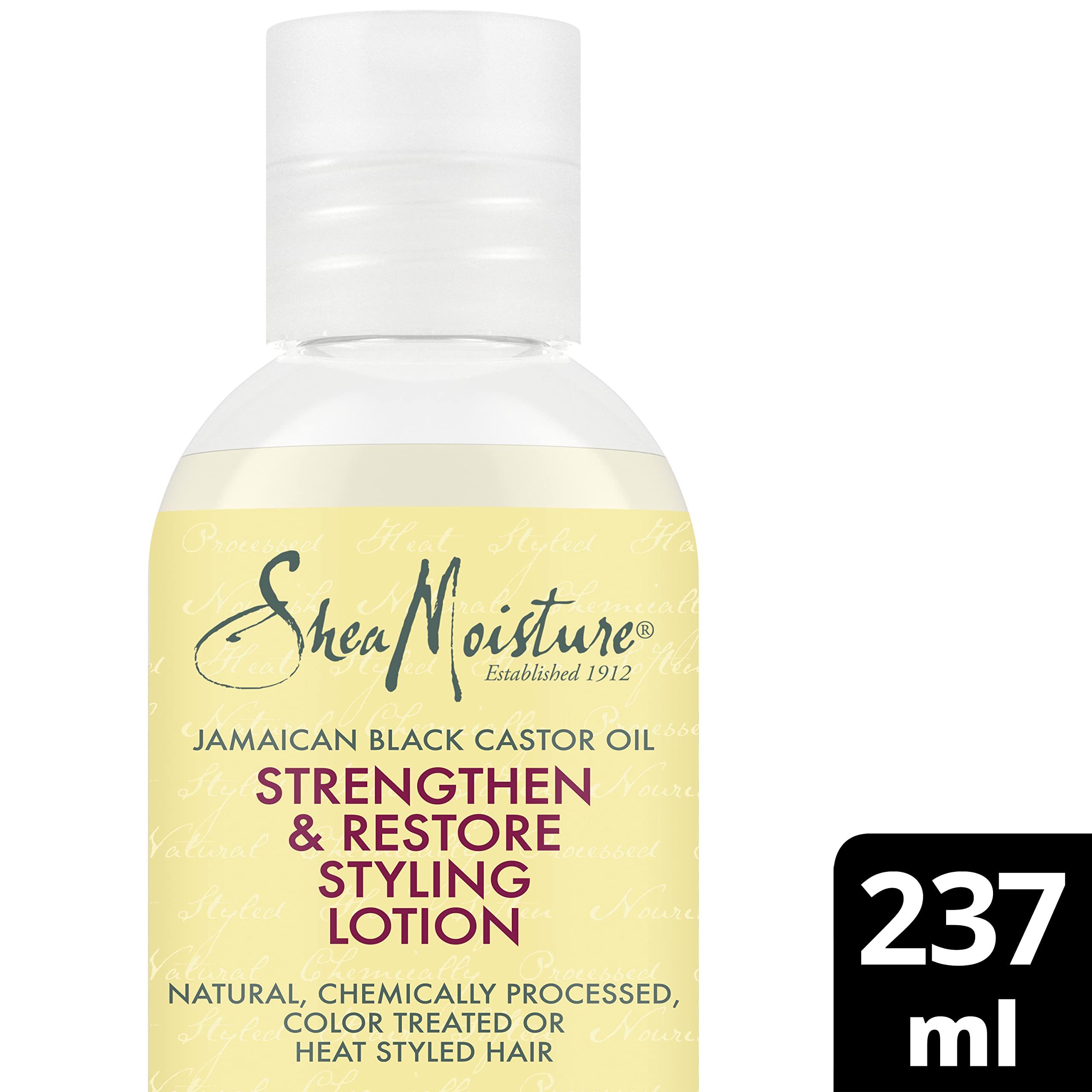 Shea Moisture Jamaican Black Castor Oil Strengthen & Restore Hair Styling Lotion Sulphate and Silicone Free for chemically processed, heat styled, or natural hair 237 ml