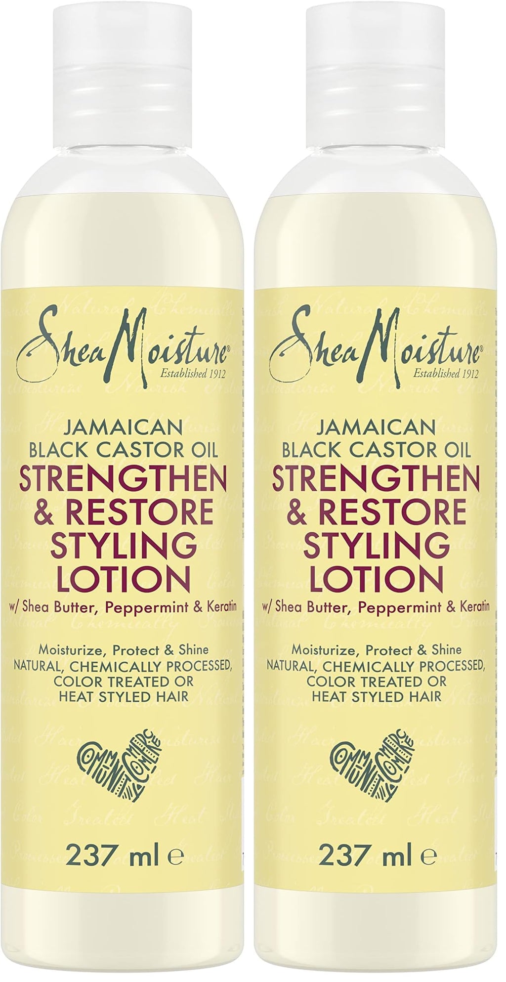 Shea Moisture Jamaican Black Castor Oil Strengthen & Restore Hair Styling Lotion Sulphate and Silicone Free for chemically processed, heat styled, or natural hair 237 ml
