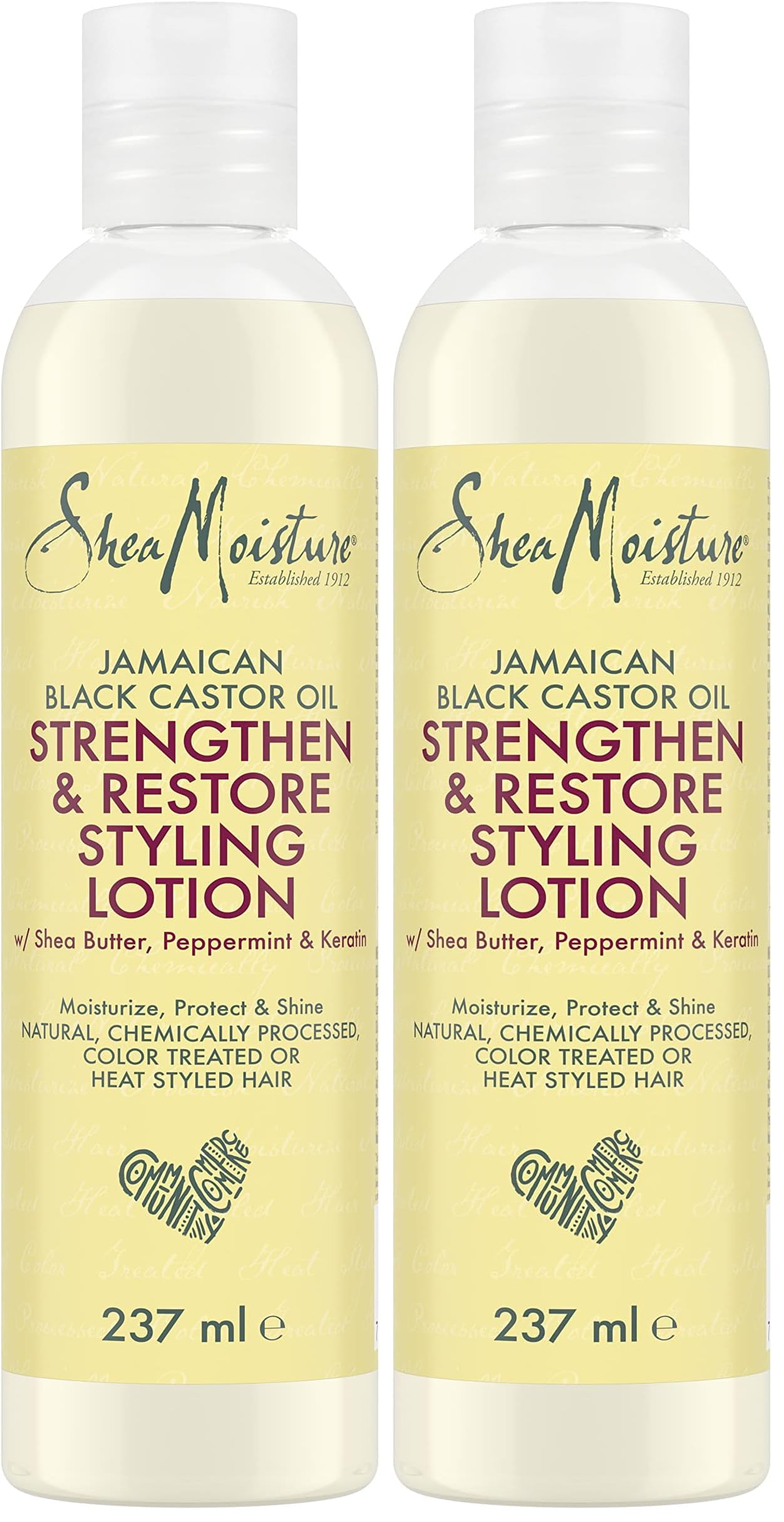 Shea Moisture Jamaican Black Castor Oil Strengthen & Restore Hair Styling Lotion Sulphate and Silicone Free for chemically processed, heat styled, or natural hair 237 ml