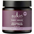 Sukin Purely Ageless Restorative Night Cream 120ml - with Ribose, Macadamia Oil, & Cocoa Butter; vegan friendly - plumps skin, fights the signs of ageing, reduces the appearance of wrinkles. - Damaged Box