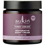 Sukin Purely Ageless Restorative Night Cream 120ml - with Ribose, Macadamia Oil, & Cocoa Butter; vegan friendly - plumps skin, fights the signs of ageing, reduces the appearance of wrinkles. - Damaged Box