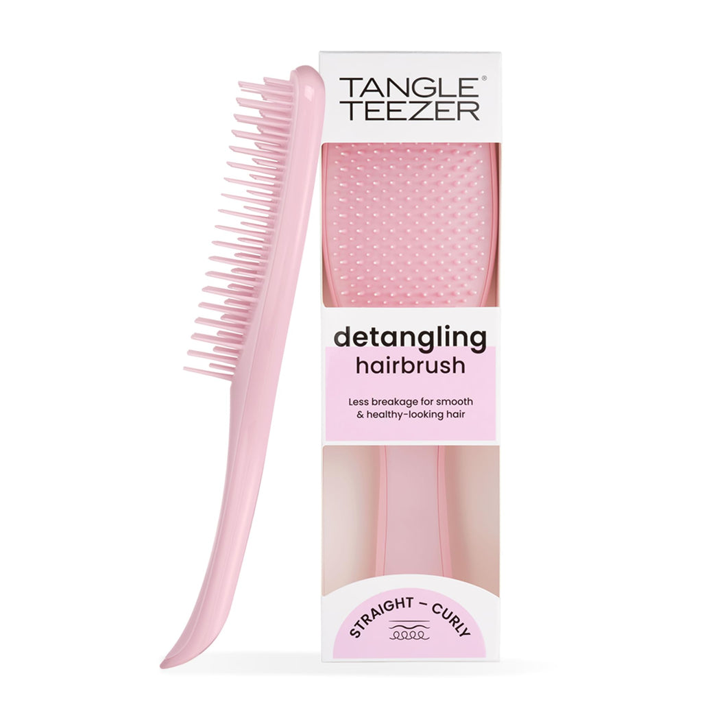 Tangle Teezer Ultimate Detangler Hairbrush - For Wet & Dry Hair - Detangling Brush for All Hair Types - Two-Tiered Teeth Reduce Breakage & Eliminate Knots - Millennial Pink - Damaged Box