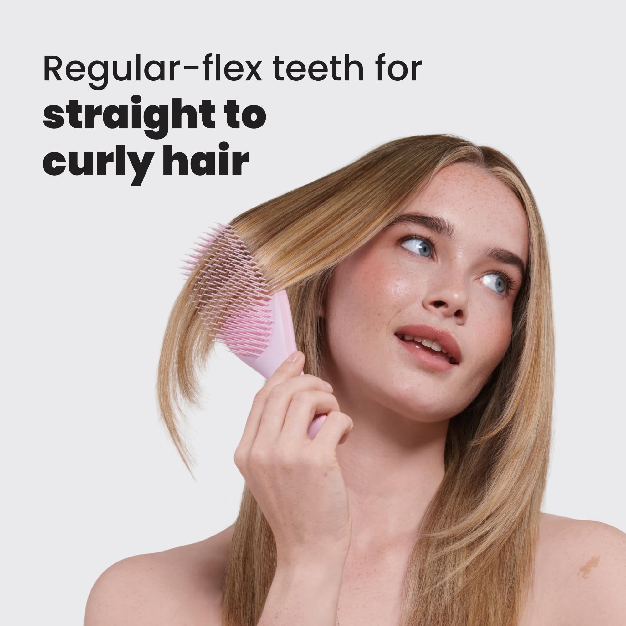 Tangle Teezer Ultimate Detangler Hairbrush - For Wet & Dry Hair - Detangling Brush for All Hair Types - Two-Tiered Teeth Reduce Breakage & Eliminate Knots - Millennial Pink - Damaged Box
