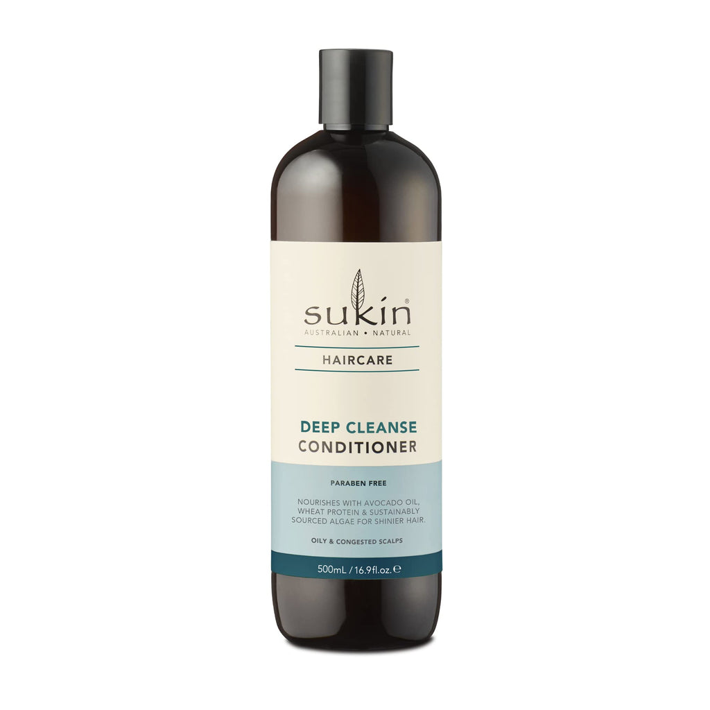 Sukin Deep Cleanse Conditioner 500ml - Wheat Protein, Avocado Oil, Algae - Vegan Friendly Hair Care - New