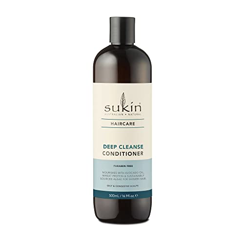 Sukin Deep Cleanse Conditioner 500ml - Wheat Protein, Avocado Oil, Algae - Vegan Friendly Hair Care - New