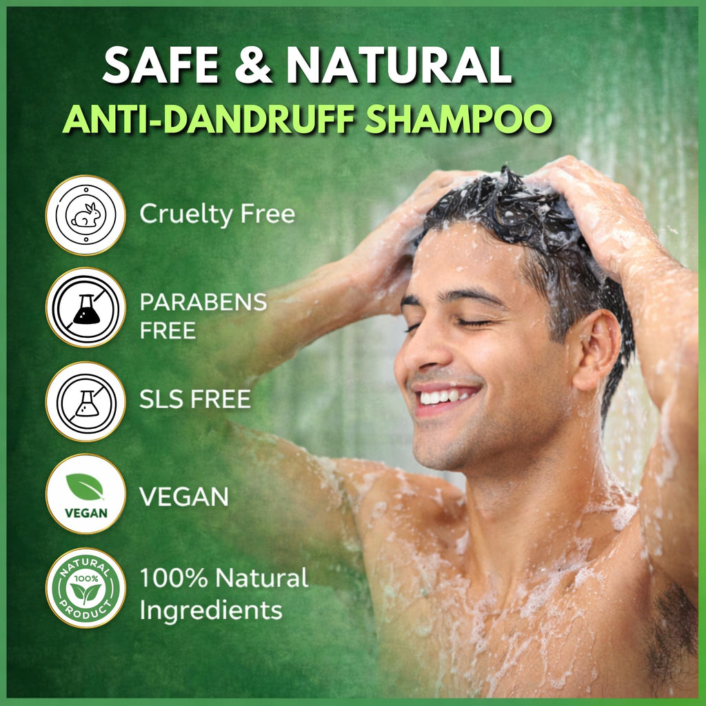 Tea Tree Anti-Dandruff Shampoo - For Dry Itchy Flaky Scalp and Dandruff