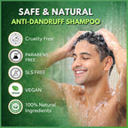 Tea Tree Anti-Dandruff Shampoo - For Dry Itchy Flaky Scalp and Dandruff