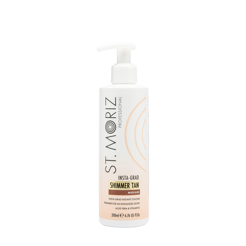 St Moriz Professional Insta-Grad Shimmer Tan - Illuminating Bronzing Instant Fake Tan Lotion - Vegan - 200ml - New