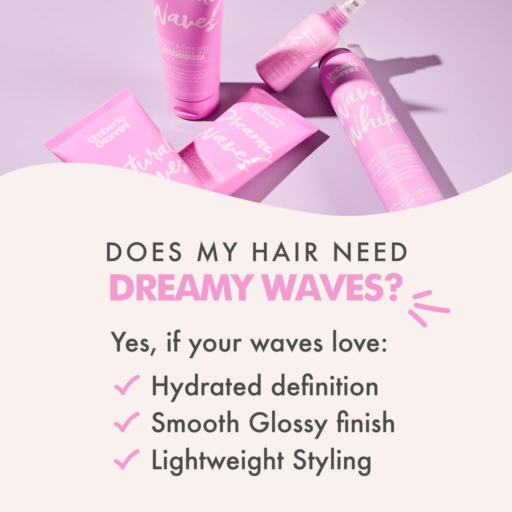 Umberto Giannini Dreamy Waves Wavy Whip Style Control Mousse 200ml - Damaged Box