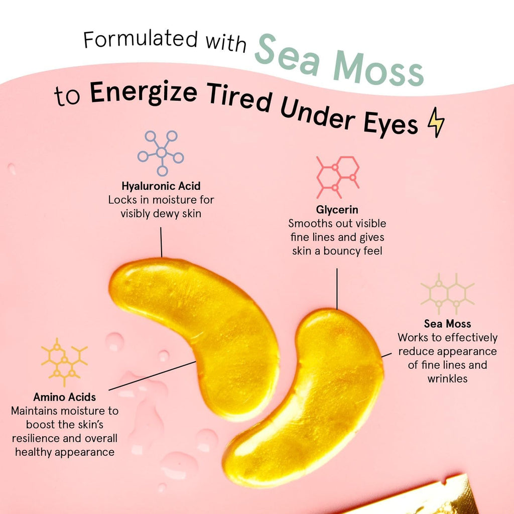 Under Eye Mask - Reduce Dark Circles, Puffy Eyes, Undereye Bags, Wrinkles - Gel Under Eye Patches, Vegan Cruelty-Free Self Care by grace and stella (24 Pairs, Gold)